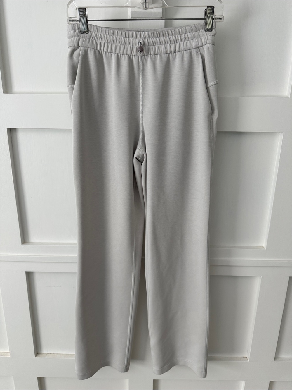 lululemon athletica Light Gray Wide-Leg Track Pants